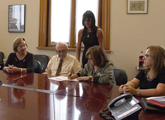 Ministra Muñoz, junto a rector de la Udelar y directora del CEIP