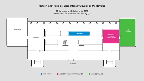 Plano del stand del mec en la Intendencia de Montevideo