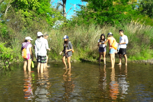 jóvenes dentro del agua