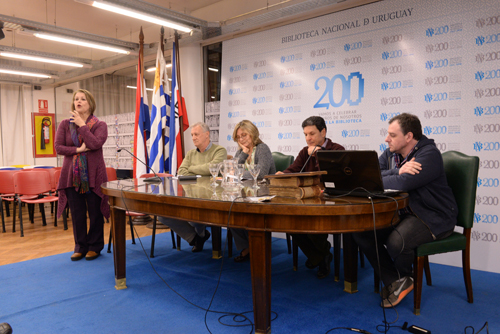 Mesa de autoridades durante la tercera y última charla de la BNU